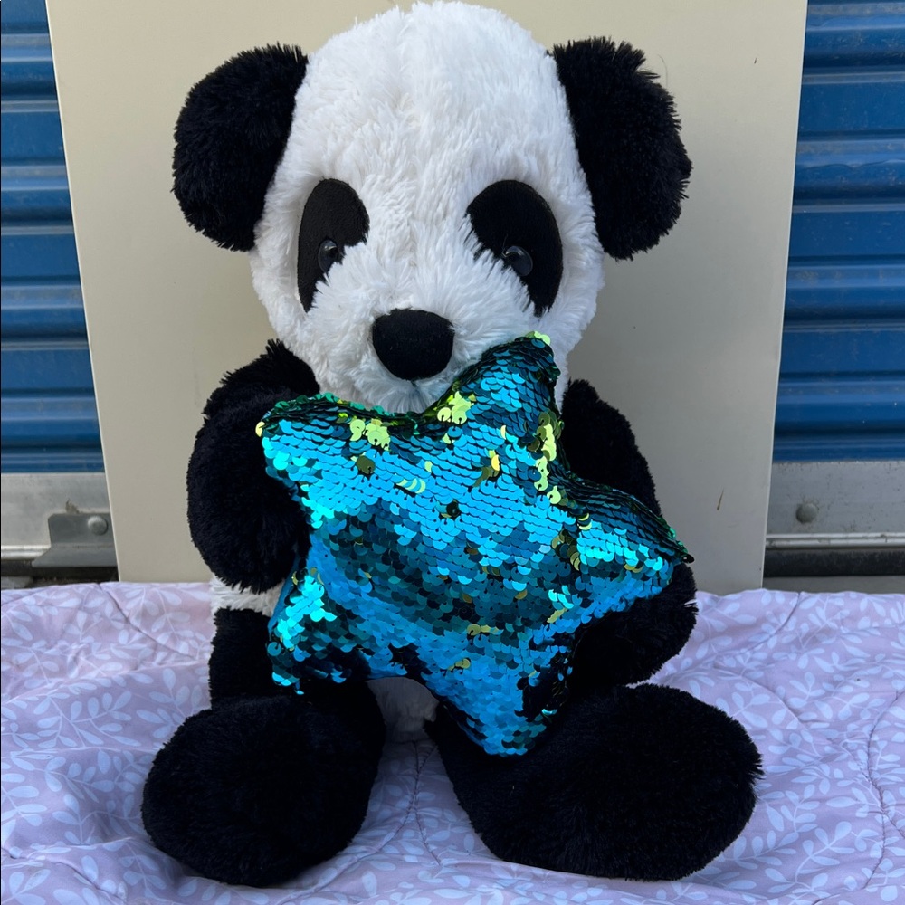 #48 Panda Plush with Sequin Star